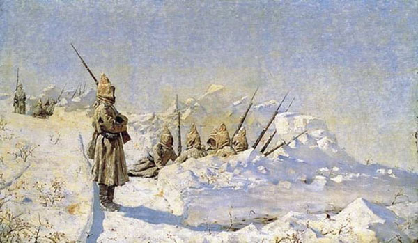 Снежные траншеи (Русские позиции на Шипкинском перевале)