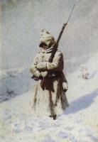 Солдат на снегу. 1877-1878